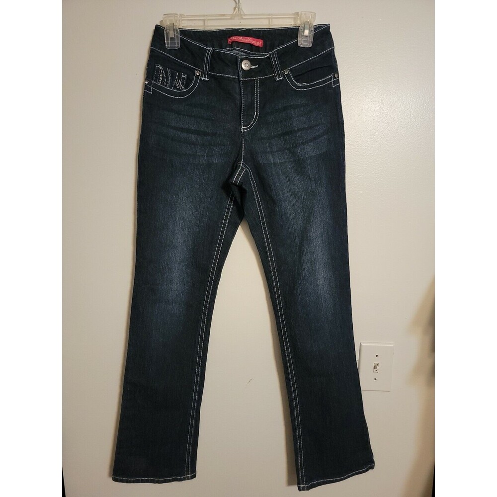 Rock & Republic  Bootcut Size 6 Studded Embellished Jeans Women's Dark